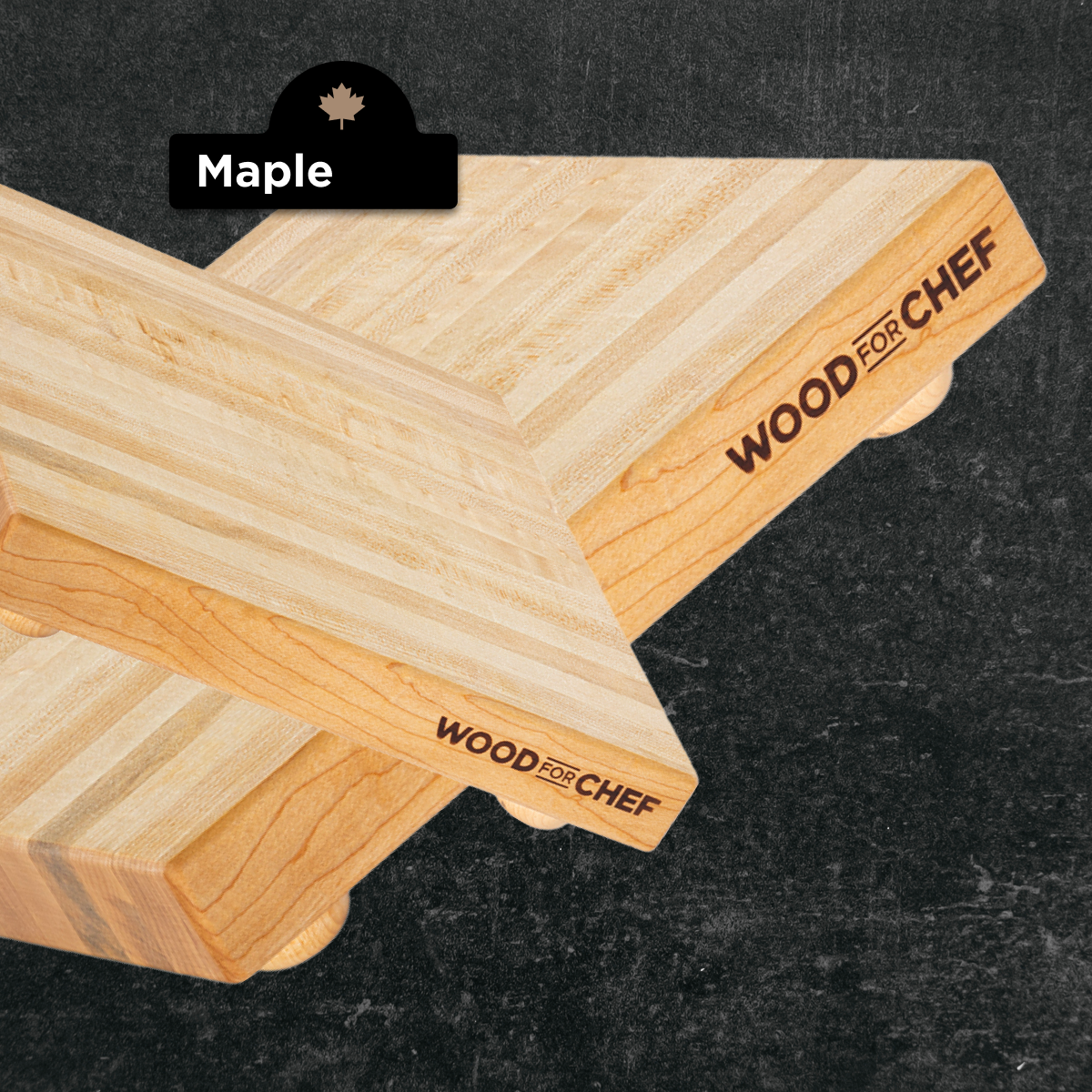 Raised Block Square Maple